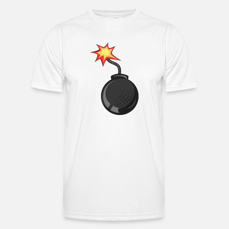 bomb wick drawing flame Men's Functional T-Shirt