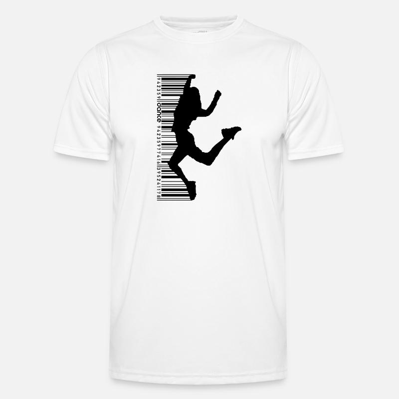 Tänzerin im QR-Code Style (2) Männer Funktions-T-Shirt