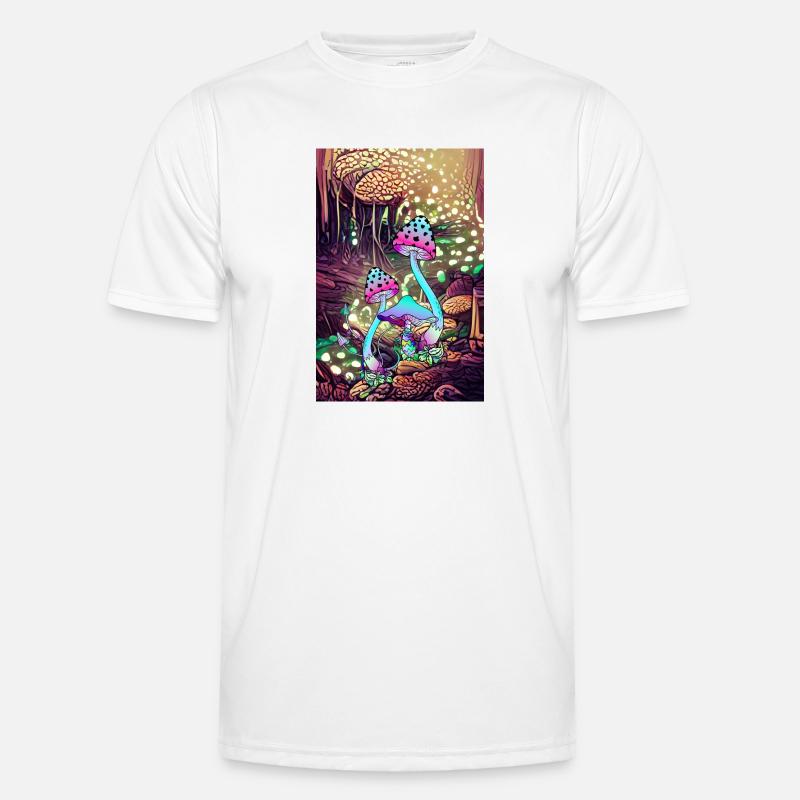 Magic Mushroom Landscape artwork Männer Funktions-T-Shirt