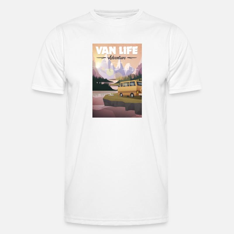 Van-Leben - Männer Funktions-T-Shirt - Weiß