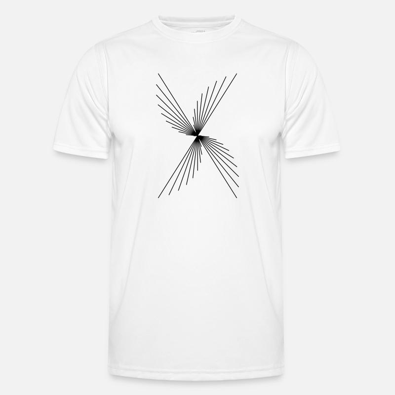 centric regular spacing cross - Männer Funktions-T-Shirt - Weiß