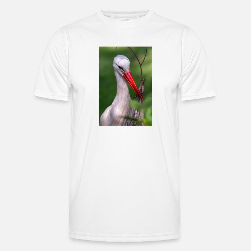 Weißstorch oder Klapperstorch - Männer Funktions-T-Shirt - Weiß