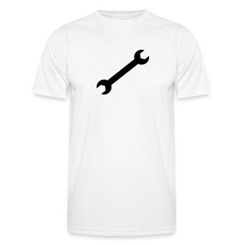 Screw wrench - Men's Functional T-Shirt - white - Front - AI Model Male 178 dark (178cm)