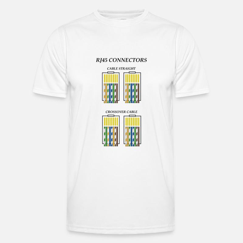 RJ45-Stecker c1 Männer Funktions-T-Shirt