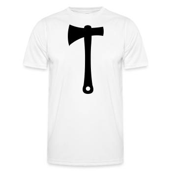 hache - T-shirt sport Homme - blanc - Devant - AI Model Male 178 dark (178cm)