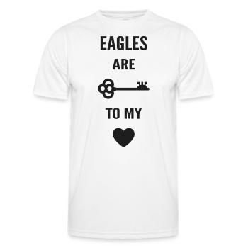 Adler sind der Schlüssel zu meinem Herzen - Männer Funktions-T-Shirt - Weiß - Vorne - AI Model Male 178 dark (178cm)