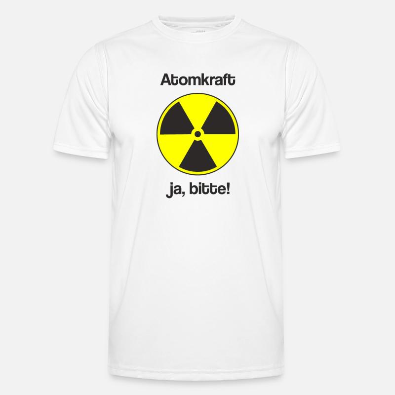 Atomkraft ja bitte schwarz Männer Funktions-T-Shirt