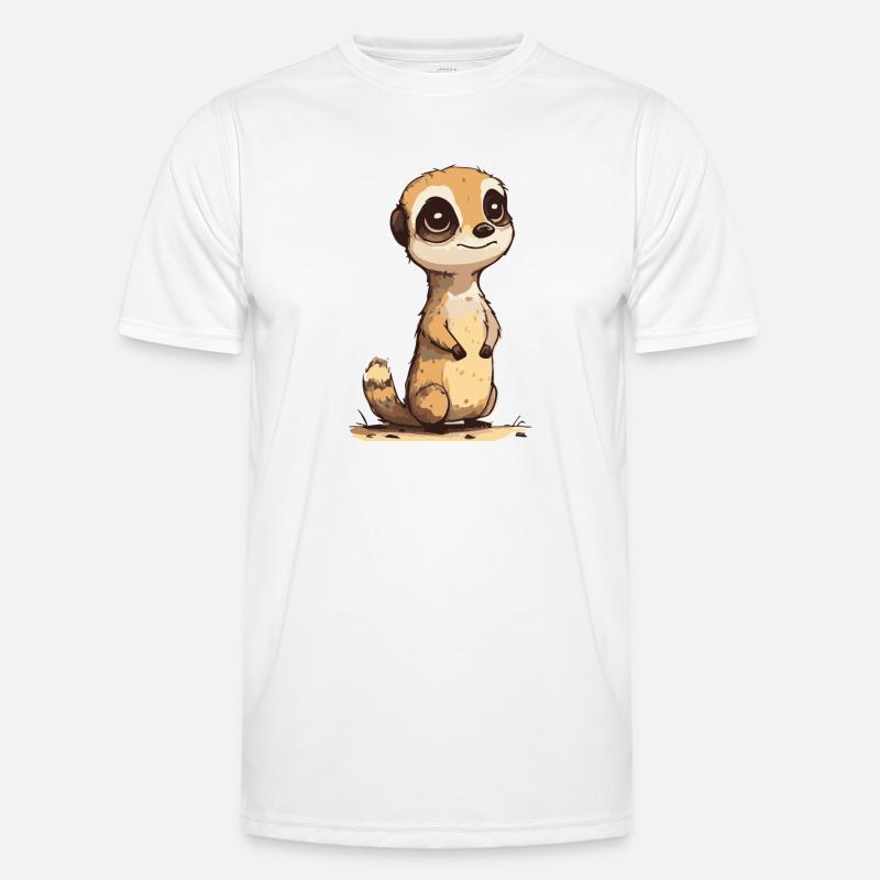 Comic Cute Kawaii Erdmännchen Männer Funktions-T-Shirt