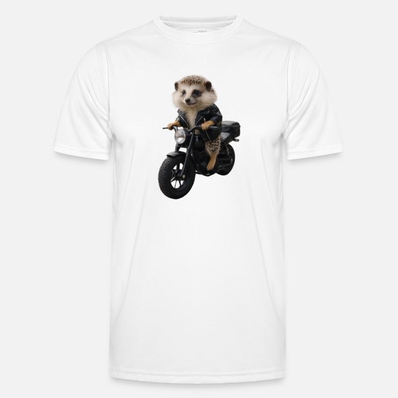 Biker-Igel Männer Funktions-T-Shirt