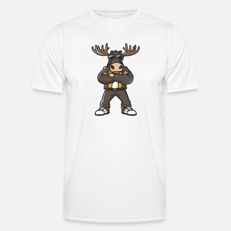 Moose Comic - Men's Functional T-Shirt - white
