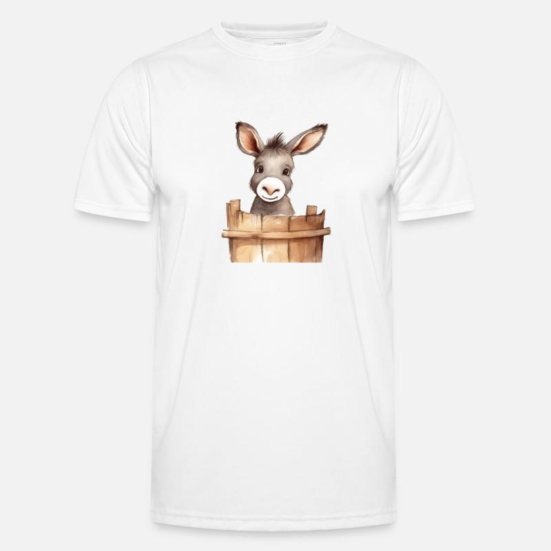 cute donkey for the donkey class in elementary school - Men's Functional T-Shirt - white