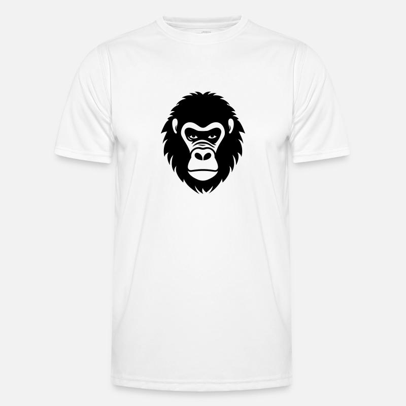 Gorilla - Männer Funktions-T-Shirt - Weiß