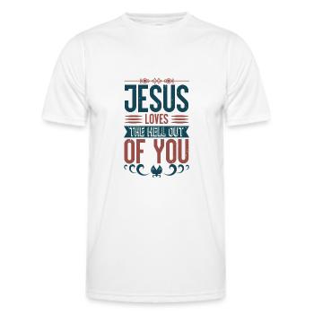 Baptism, Communion and Confirmation Gifts - Men's Functional T-Shirt - white - Front - AI Model Male 178 dark (178cm)