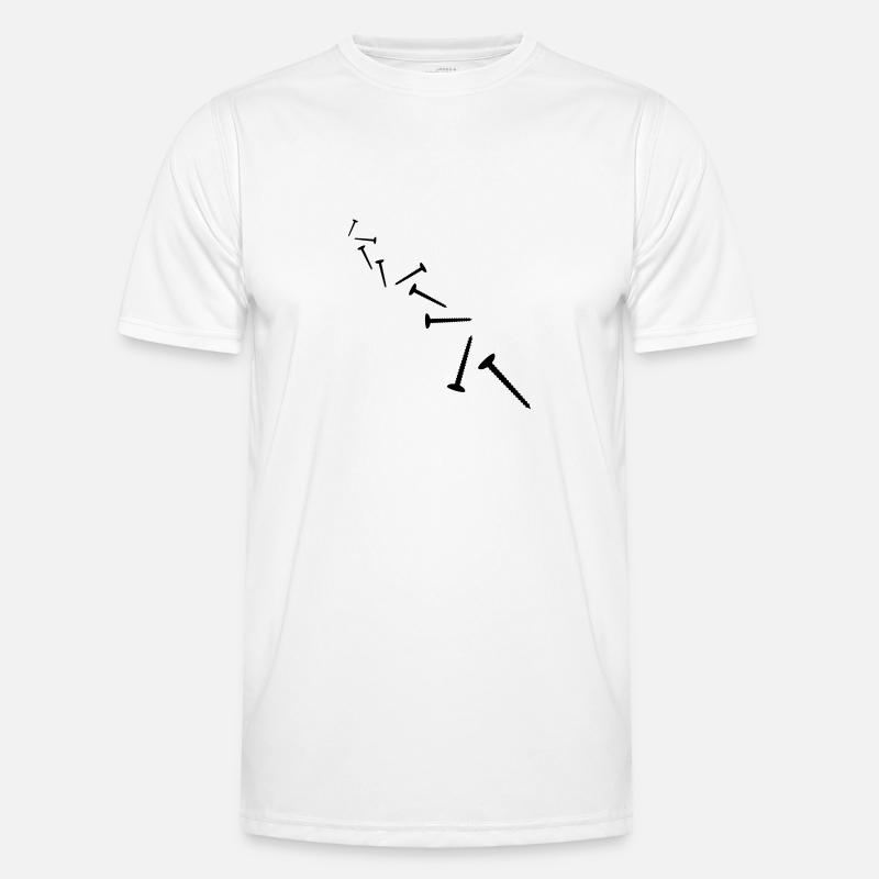 Screws Pattern - Men's Functional T-Shirt - white
