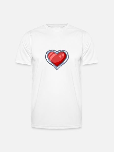 Pillowg1rl Emote Herz - Männer Funktions-T-Shirt - Weiß