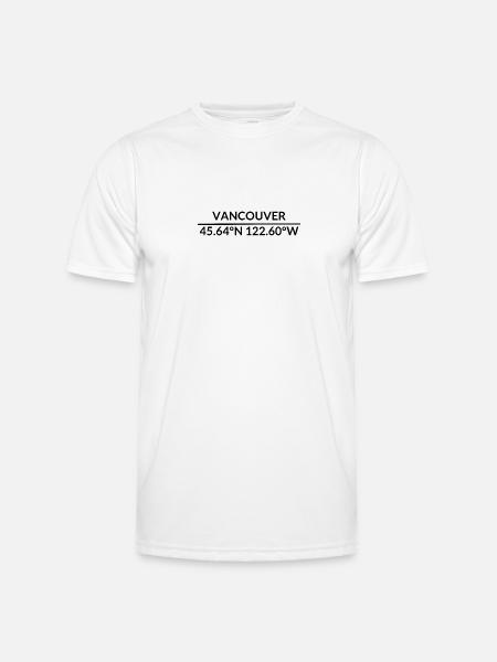 Vancouver, Washington, USA Coordinates - Men's Functional T-Shirt - white