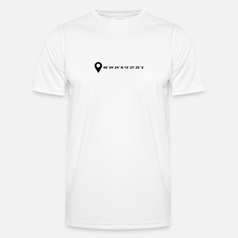 Passau coordinates - Men's Functional T-Shirt - white