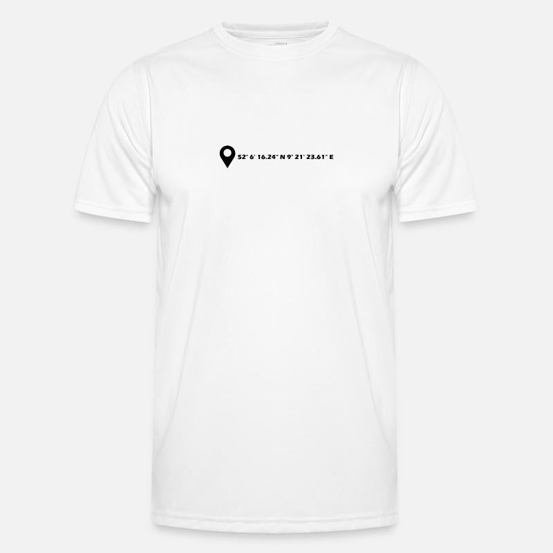 Hamelin coordinates - Men's Functional T-Shirt - white