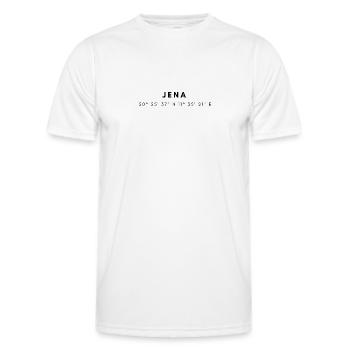 Jena Koordinaten - Männer Funktions-T-Shirt - Weiß - Vorne - AI Model Male 178 dark (178cm)