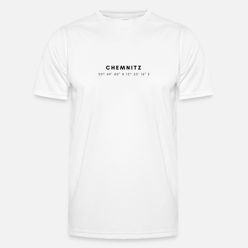 Chemnitz coordinates - Men's Functional T-Shirt - white