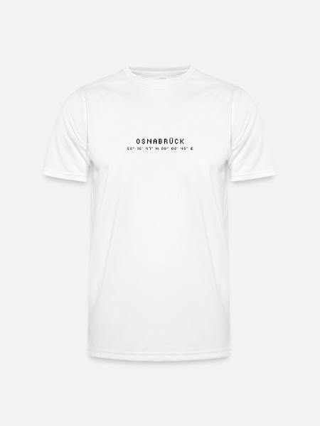 Coordonnées d’Osnabrück - T-shirt sport Homme - blanc