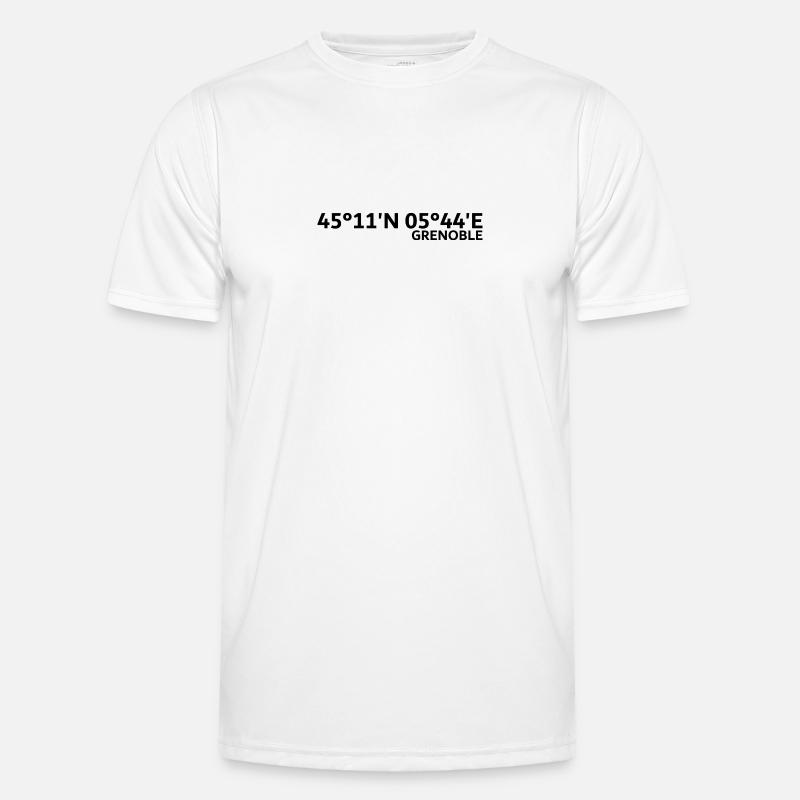 Grenoble coordinates - Men's Functional T-Shirt - white