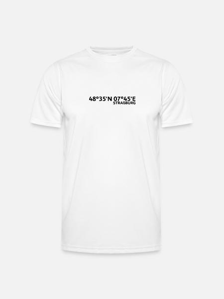 Strasbourg coordinates - Men's Functional T-Shirt - white