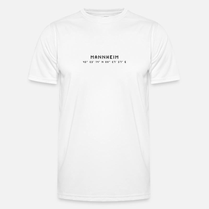 Mannheim coordinates - Men's Functional T-Shirt - white