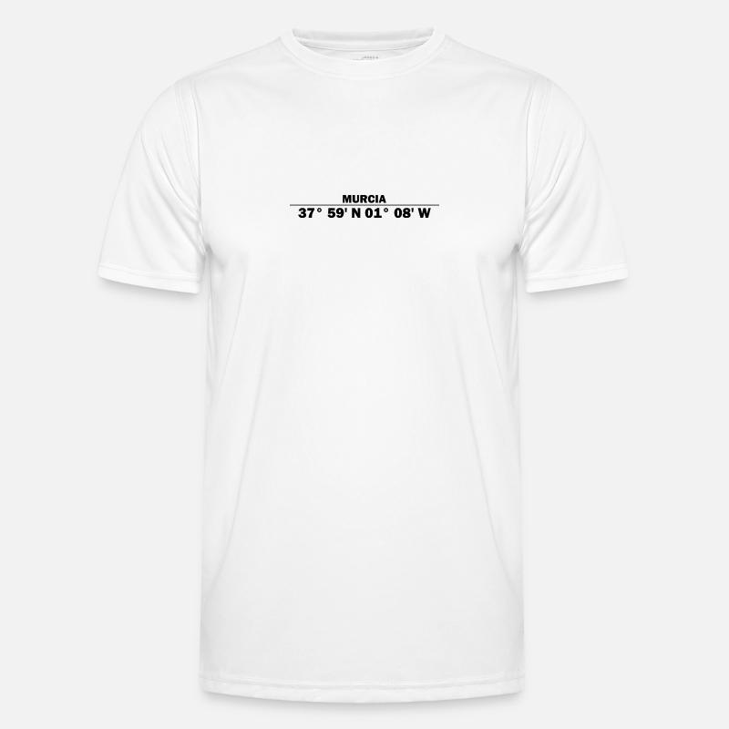 Murcia coordinates - Men's Functional T-Shirt - white