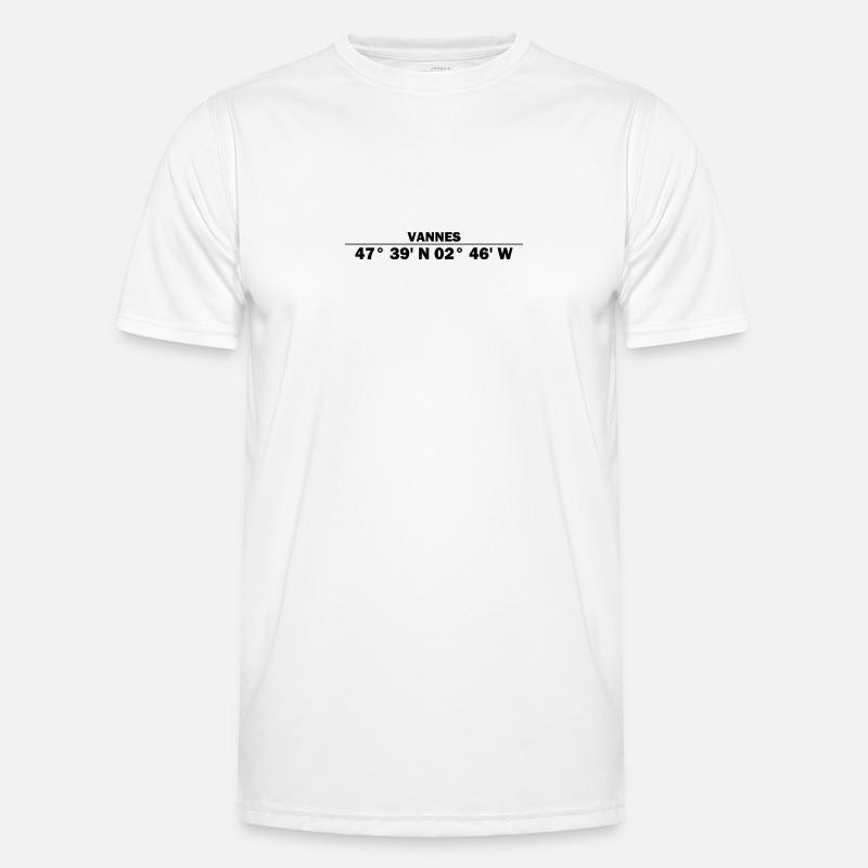 Vannes coordinates - Men's Functional T-Shirt - white
