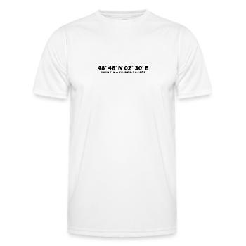 Saint-Maur-des-Fossés coordinates - Men's Functional T-Shirt - white - Front - AI Model Male 178 dark (178cm)