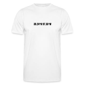Norman, Oklahoma, États-Unis Coordonnées - T-shirt sport Homme - blanc - Devant - AI Model Male 178 dark (178cm)