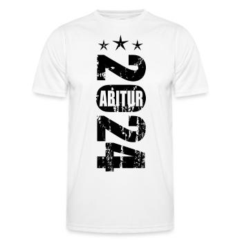 Abitur 2024 - Männer Funktions-T-Shirt - Weiß - Vorne - AI Model Male 178 dark (178cm)