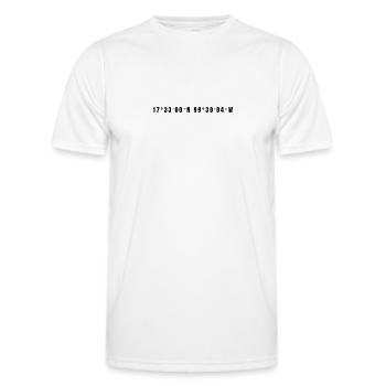 Coordonnées d’Anchorage, Alaska, États-Unis - T-shirt sport Homme - blanc - Devant - AI Model Male 178 dark (178cm)