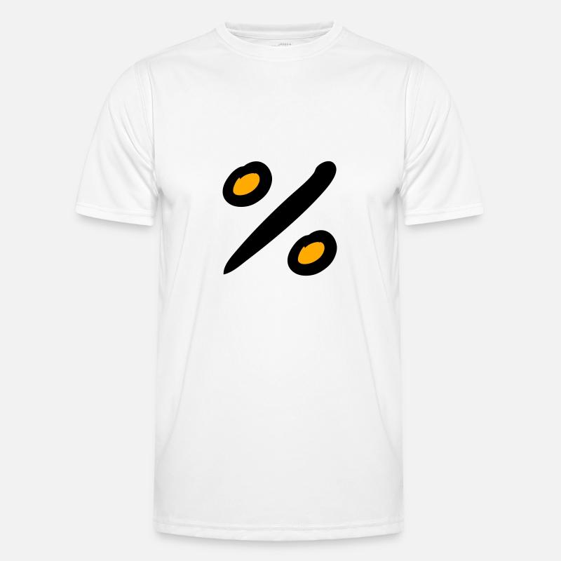 Prozent Symbol. % Zeichen. Handgezeichnet. Männer Funktions-T-Shirt