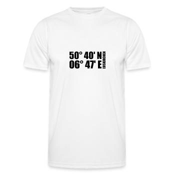 Euskirchen Koordinaten - Männer Funktions-T-Shirt - Weiß - Vorne - AI Model Male 178 dark (178cm)