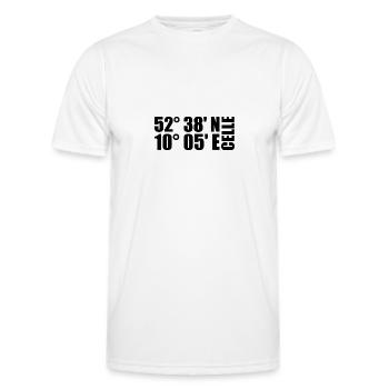 Coordonnées de Celle - T-shirt sport Homme - blanc - Devant - AI Model Male 178 dark (178cm)