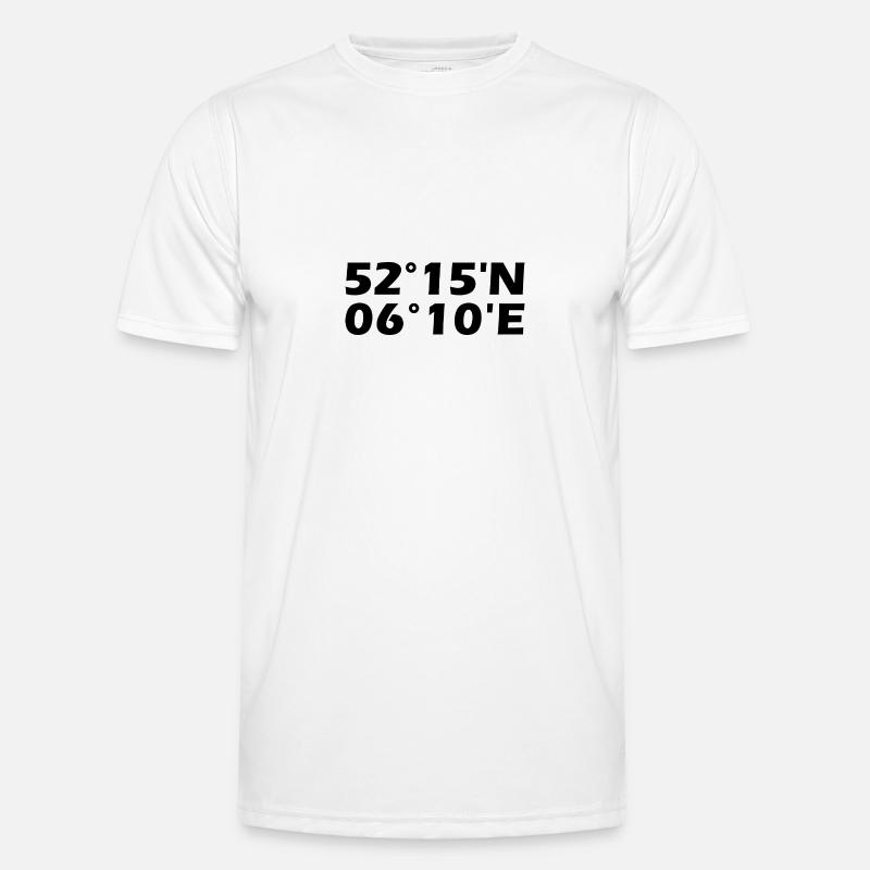 Deventer Coordinates - Men's Functional T-Shirt - white