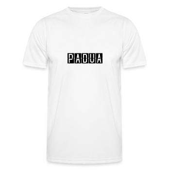 Padua Flughafentafel - Männer Funktions-T-Shirt - Weiß - Vorne - AI Model Male 178 dark (178cm)