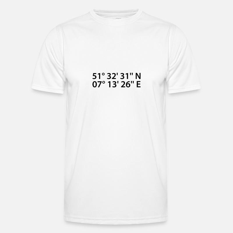Herne coordinates - Men's Functional T-Shirt - white