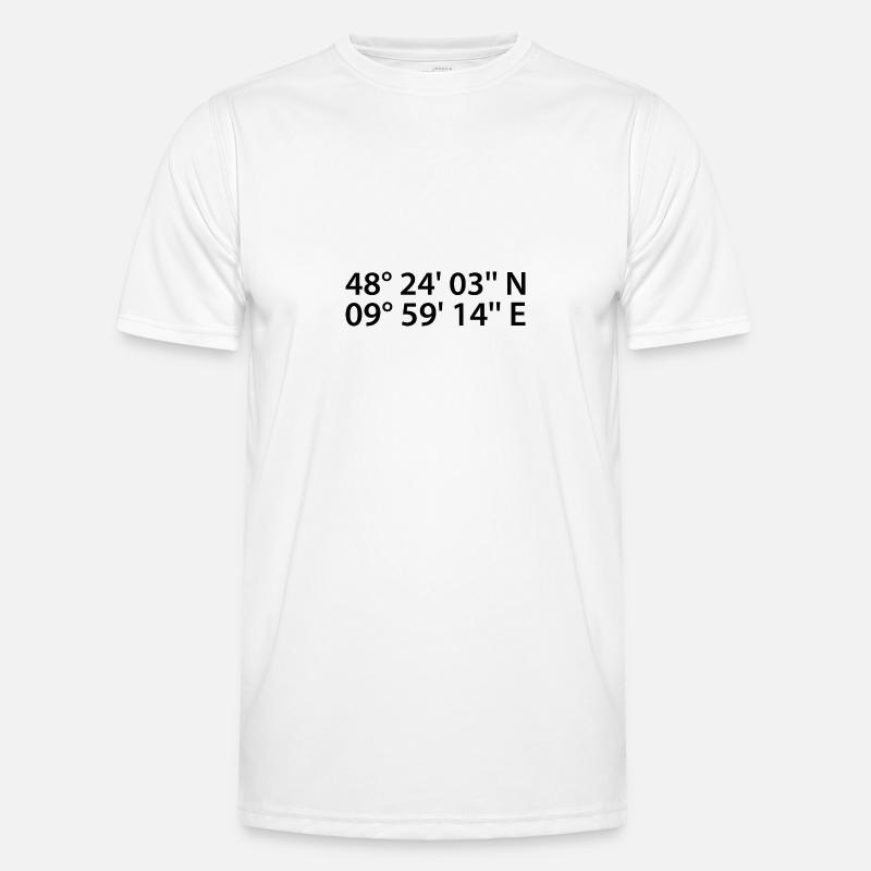 Ulm coordinates - Men's Functional T-Shirt - white