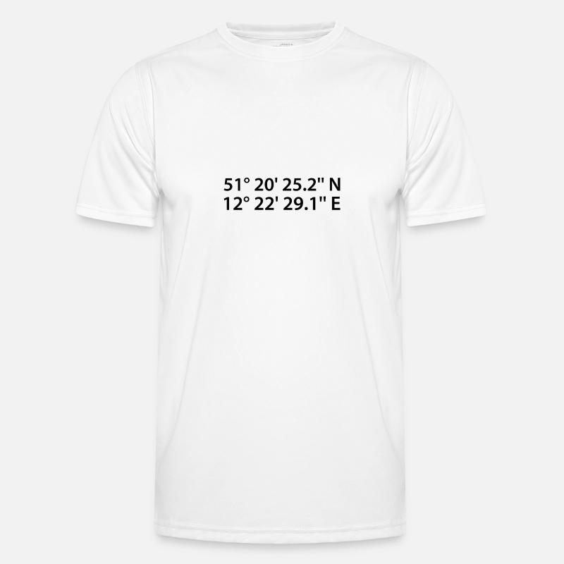 Leipzig coordinates - Men's Functional T-Shirt - white