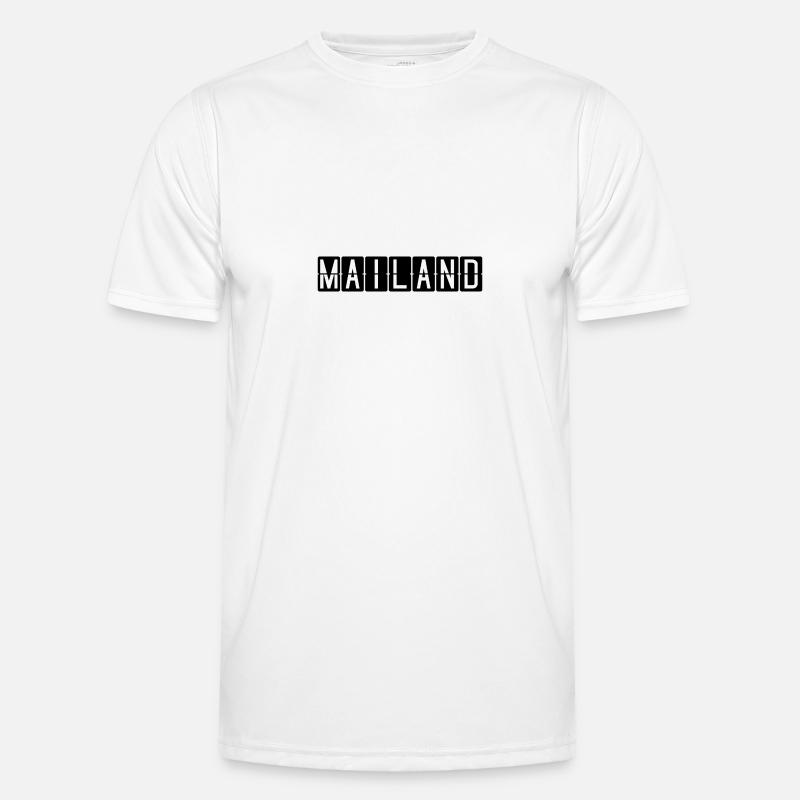 Mailand Flughafentafel - Männer Funktions-T-Shirt - Weiß