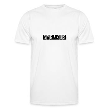 Syrakus Flughafentafel - Männer Funktions-T-Shirt - Weiß - Vorne - AI Model Male 178 dark (178cm)
