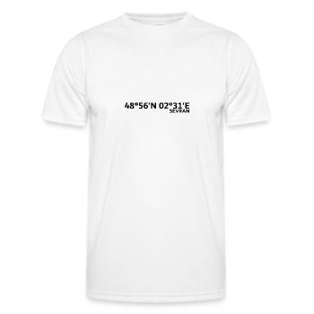 Sevran Koordinaten - Männer Funktions-T-Shirt - Weiß - Vorne - AI Model Male 178 dark (178cm)