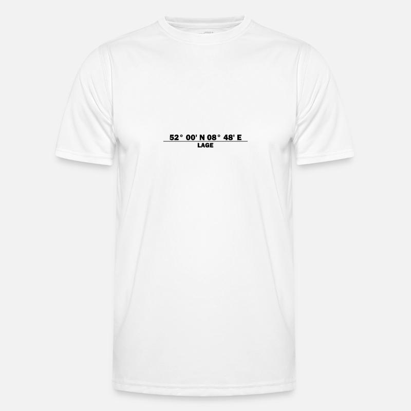Location Coordinates Men's Functional T-Shirt