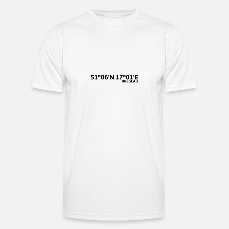 Wroclaw Coordinates - Men's Functional T-Shirt - white