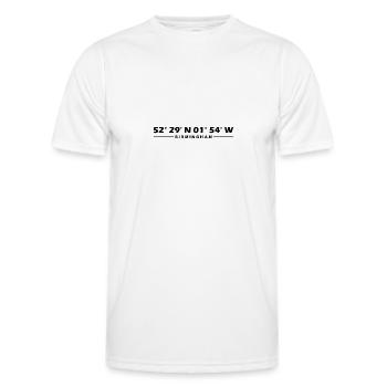 Coordonnées de Birmingham - T-shirt sport Homme - blanc - Devant - AI Model Male 178 dark (178cm)