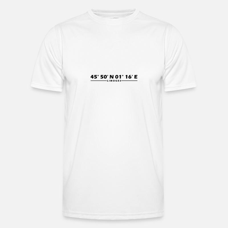 Limoges coordinates - Men's Functional T-Shirt - white
