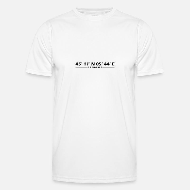 Grenoble coordinates - Men's Functional T-Shirt - white